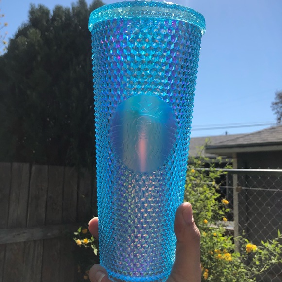 Starbucks baby blue studded tumbler